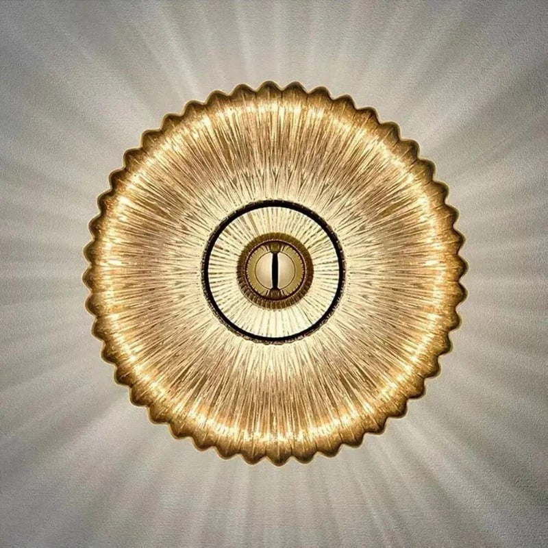 Mywalldecors - Elegant Wavy Glass Wall Lamp