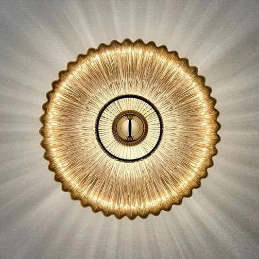 Mywalldecors - Elegant Wavy Glass Wall Lamp