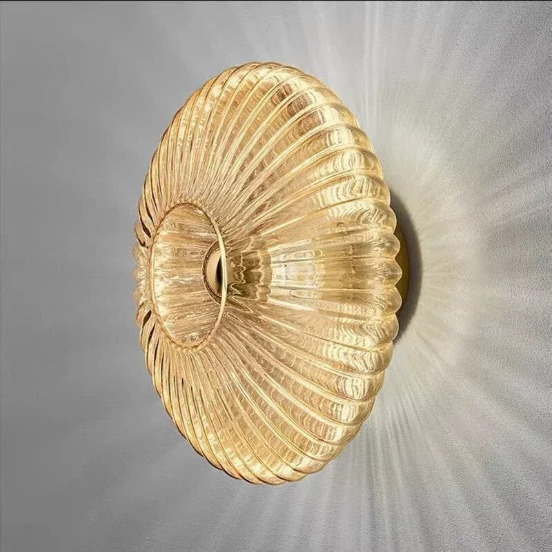 Mywalldecors - Modern Glass Wave Wall Lamp Decorative Lighting