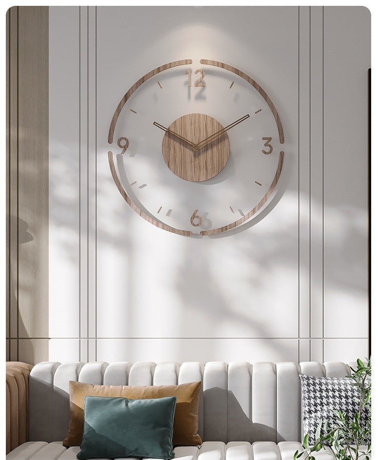 Mywalldecors - Minimalist Wooden Wall Clock Silent Non-Ticking