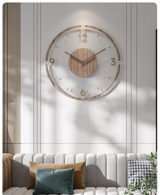 Mywalldecors - Minimalist Wooden Wall Clock Silent Non-Ticking